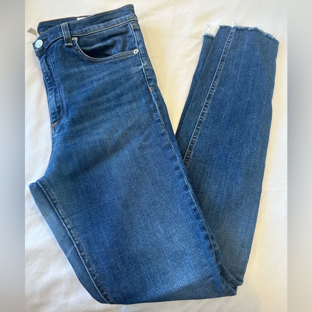 Rag & Bone High Rise Skinny Raw Hem Jeans - Picture 6 of 6